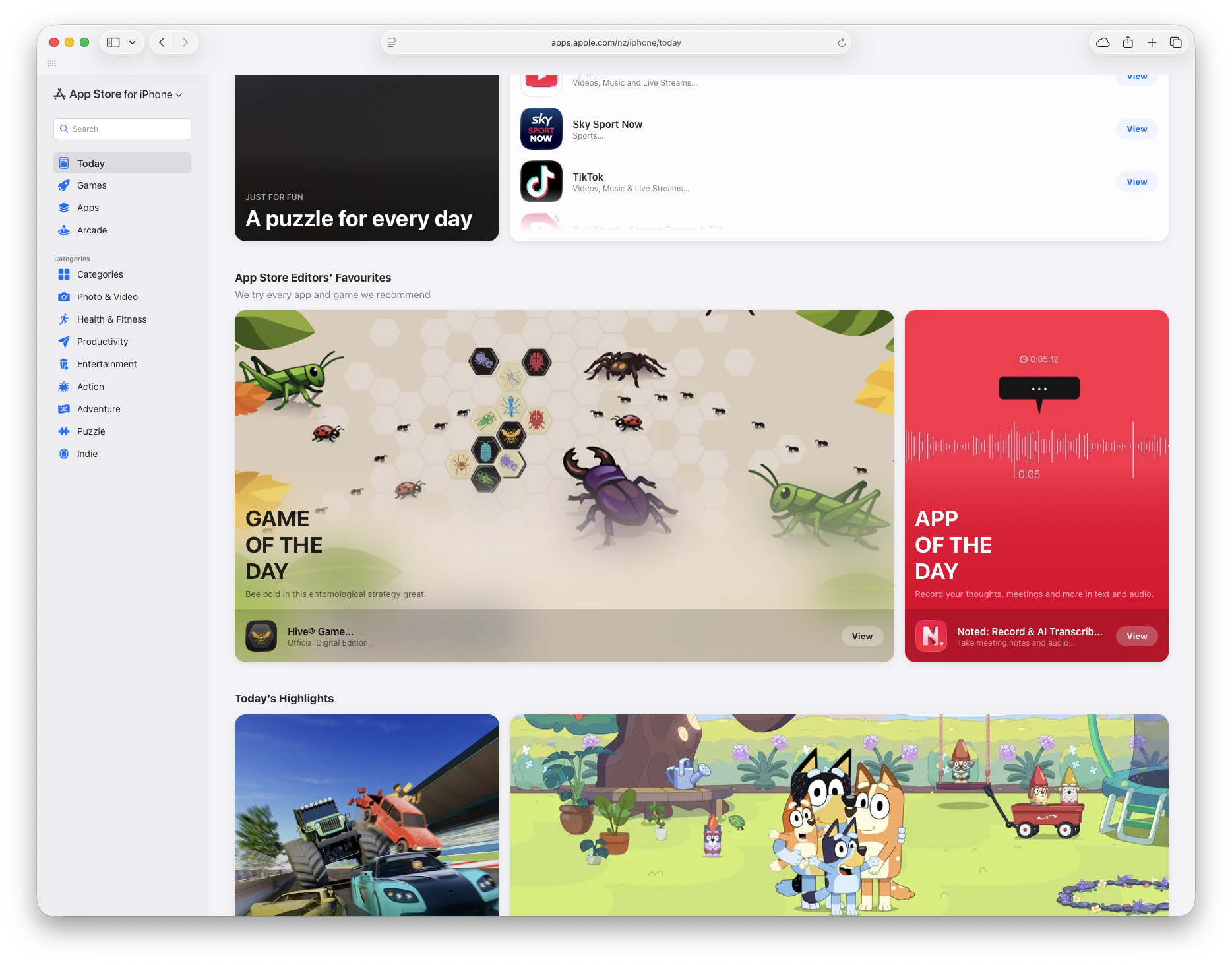 App Store Game of the Day Feature